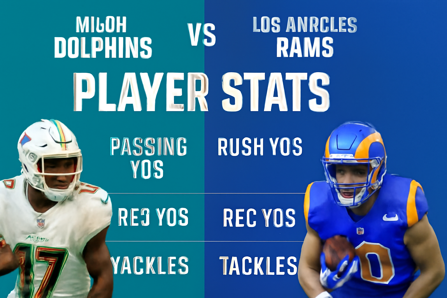 Miami Dolphins vs Los Angeles Rams Match Player Stats