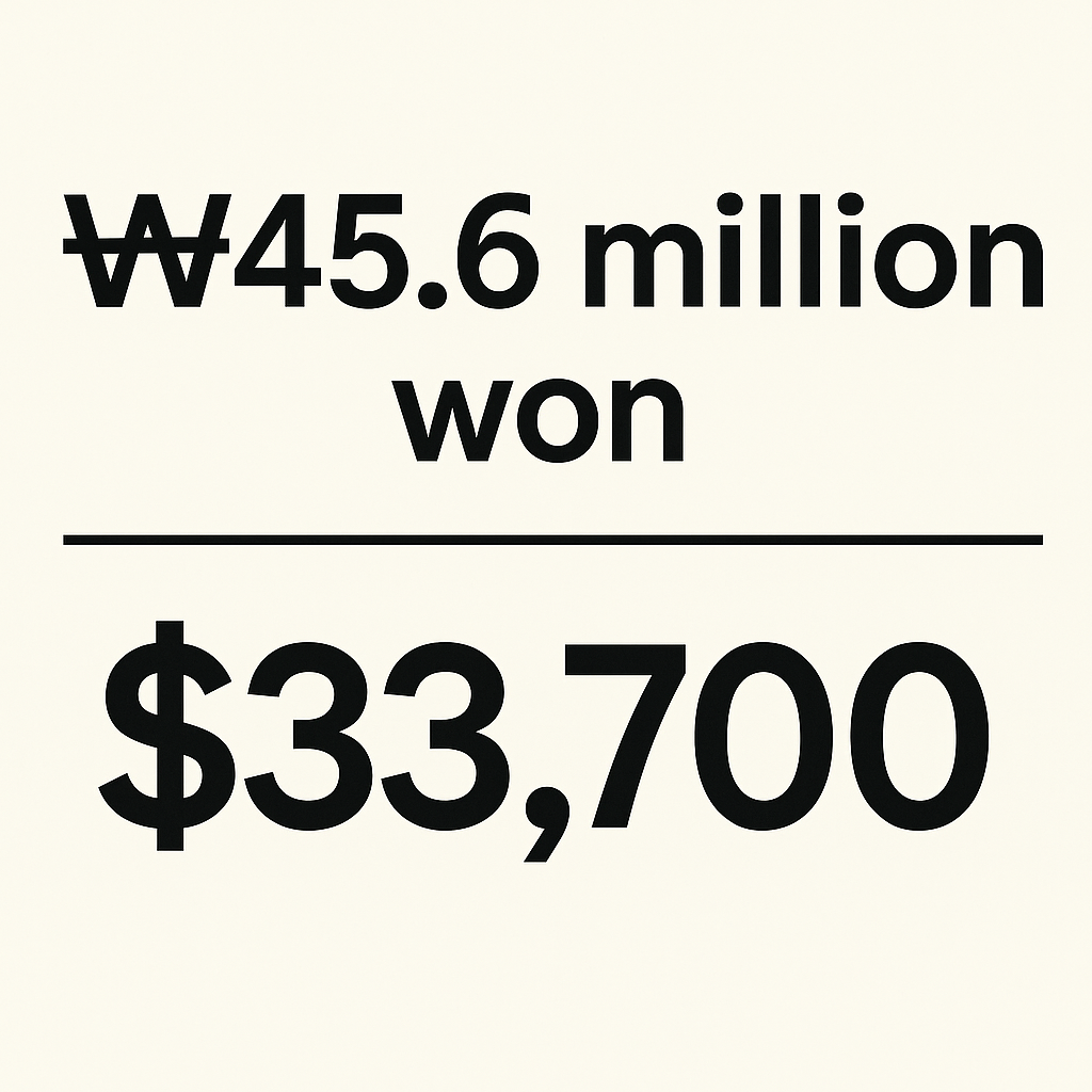 45.6 million won to usd