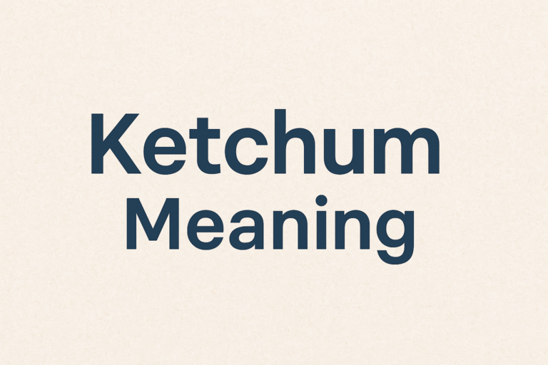 Ketchum Meaning