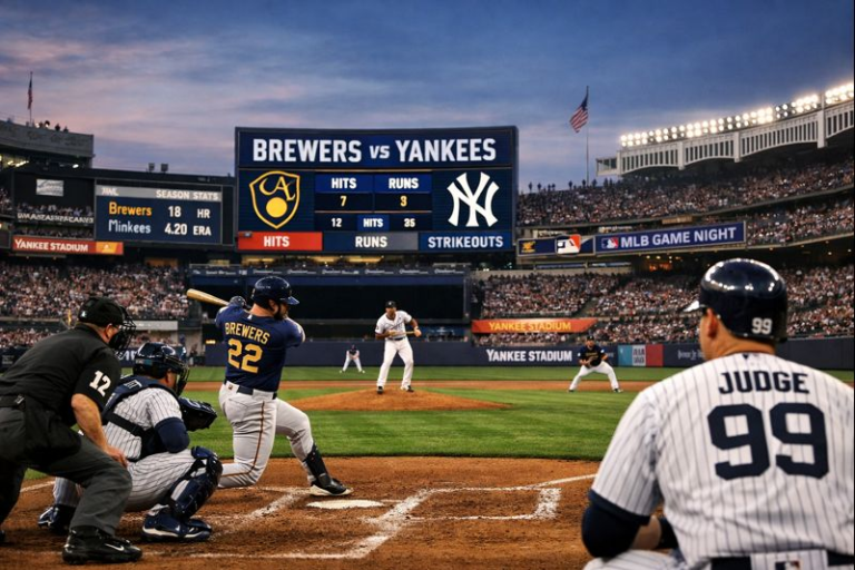 Milwaukee Brewers vs New York Yankees Match Player Stats