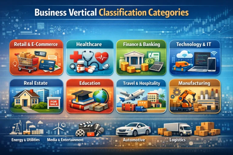Business Vertical Classification Categories