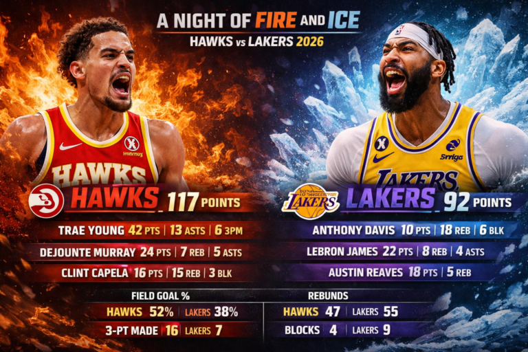 Atlanta Hawks vs Lakers Player Stats