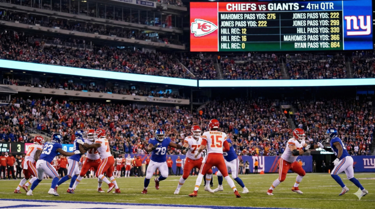 Kansas City Chiefs vs New York Giants Match Player Stats