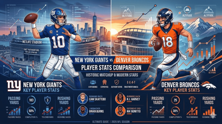 New York Giants vs. Denver Broncos Match Player Stats
