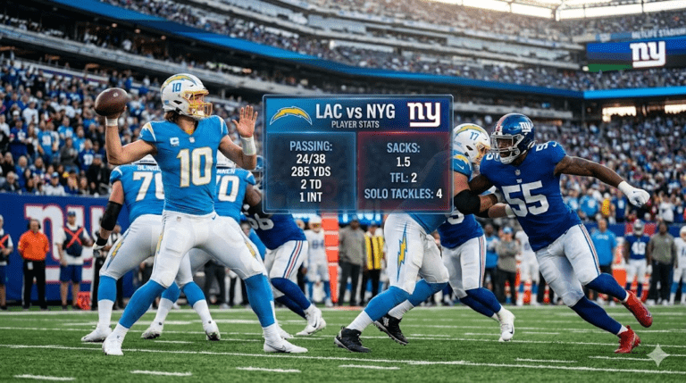 New York Giants vs. Denver Broncos Match Player Stats