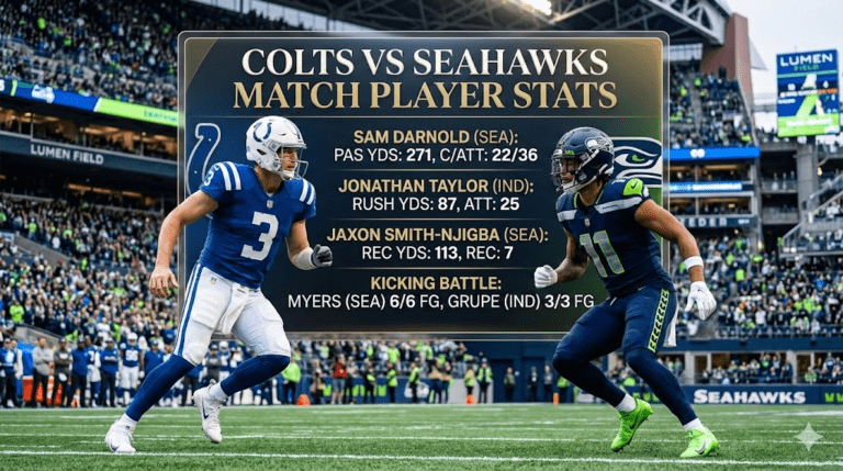 colts vs seahawks match player stats