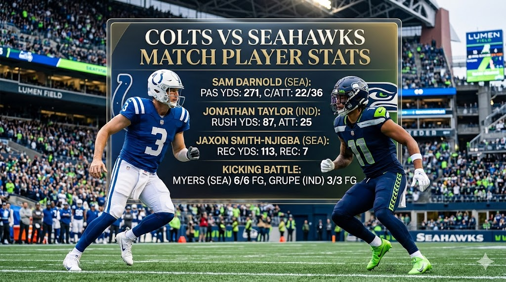 colts vs seahawks match player stats