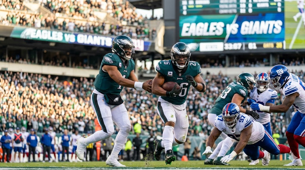 Philadelphia Eagles vs New York Giants Match Player Stats