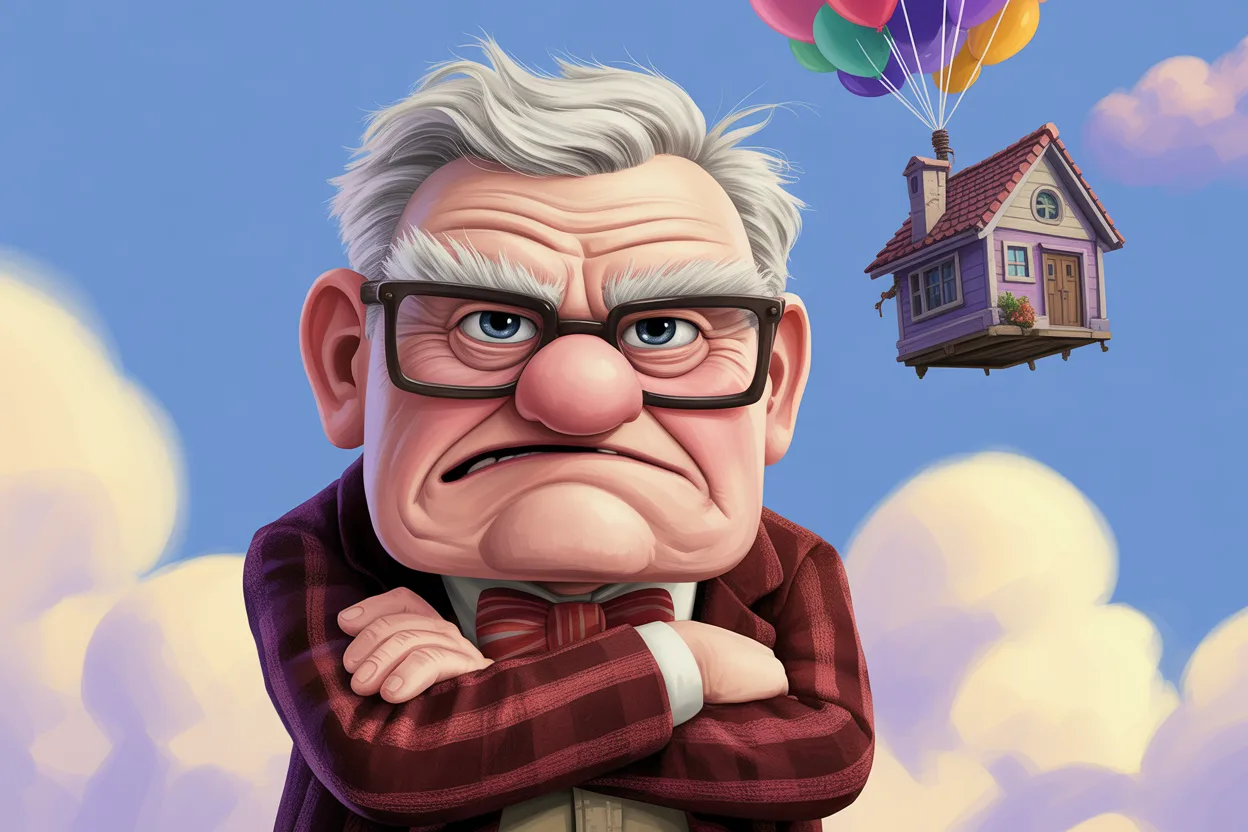 Grouchy Homeowner in Pixar’s Up