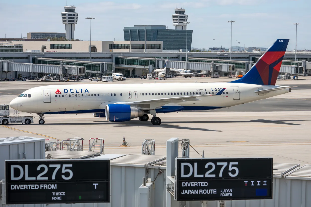 Delta Flight DL275 Japan Diversion LAX