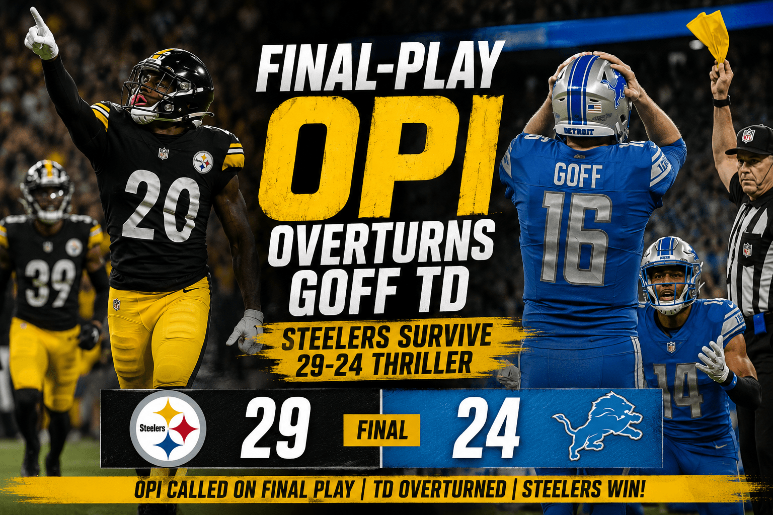 Steelers vs Lions
